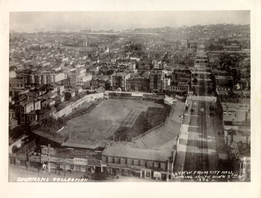 Central Park at 8th and Market in 1896, site of bike racing track built special for Bike Meet in 1893.