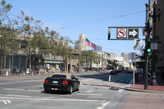 The "Lane Closed" sign has been removed on Market Street at 10th, and sure enough, drivers see it as an open invitation to violate prohibited right turns.