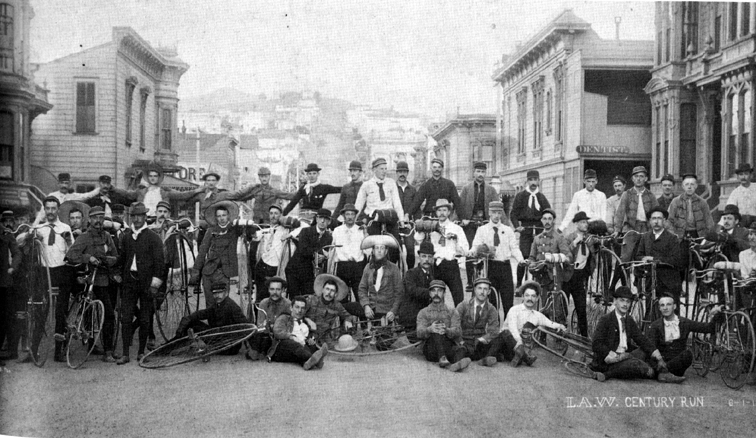 Bay City Wheelmen at 21st and Shotwell, c. 1894.