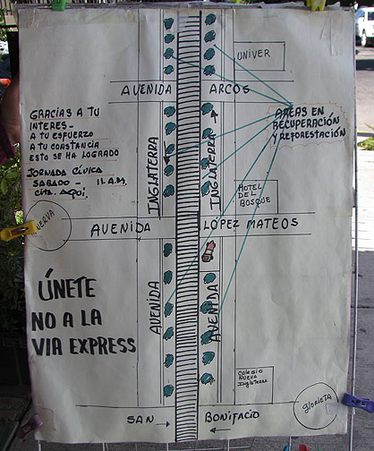 This is posted on the sidewalk in front of Dr. Alicia's shop, indicating the places where neighbors have already begun the transformation.