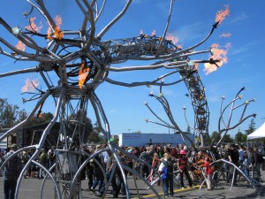 Fire Sculpture at Maker Faire
