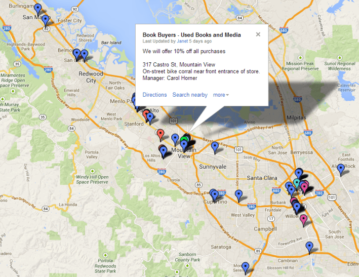 Bike to Shop Day Participating Merchants Map