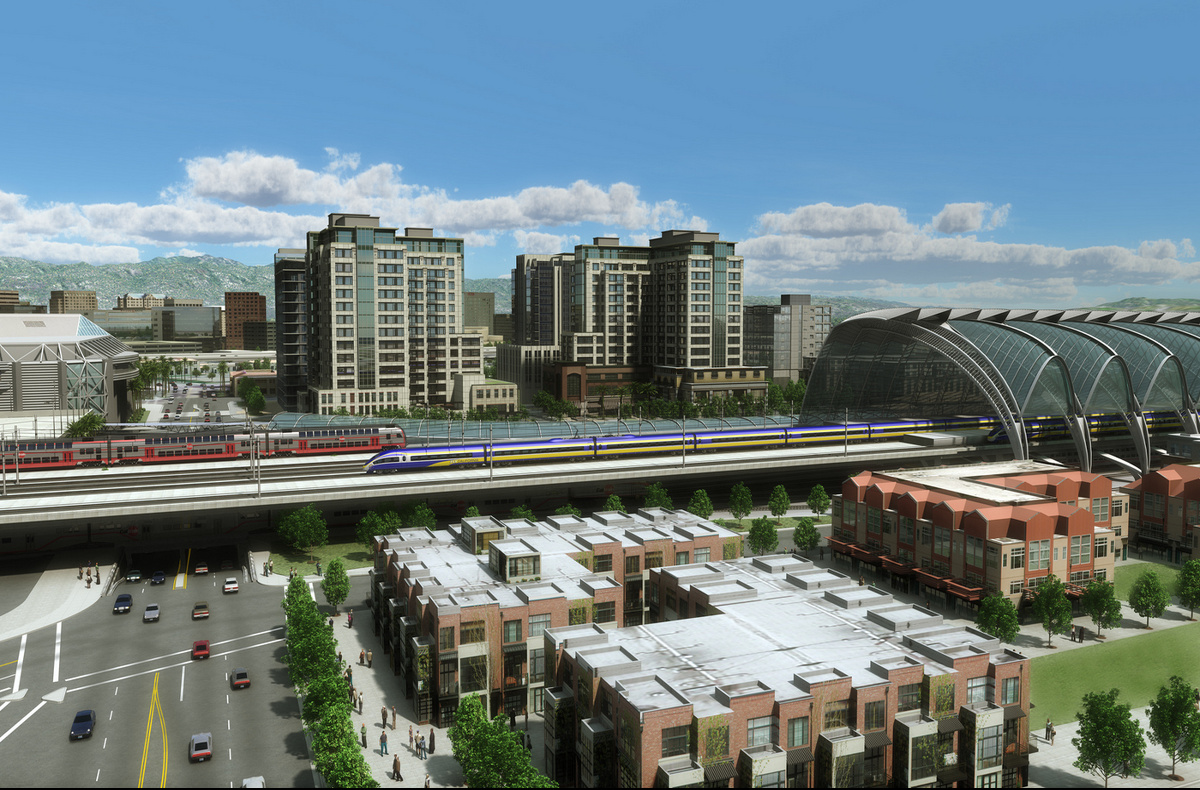 Future Diridon Station Area - Facing Downtown San Jose