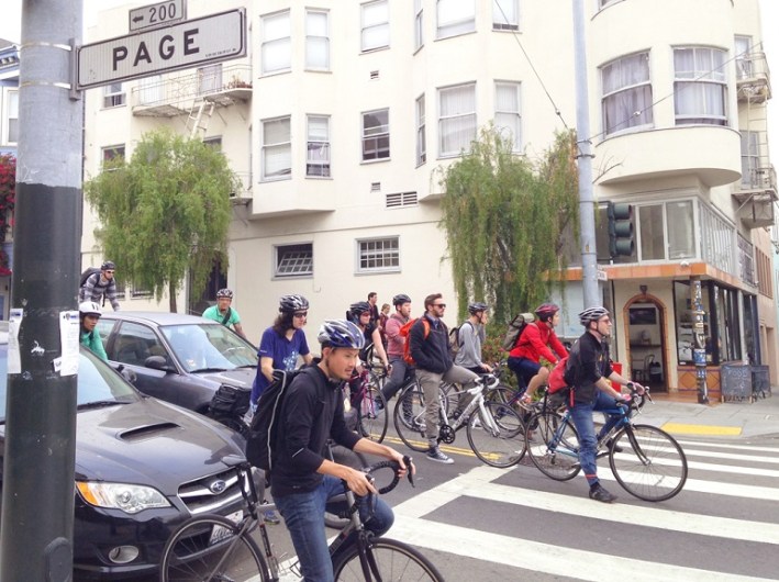 SFMTA wants to avoid the confusion that develops at the intersection of Page and Octavia. Photo: SFMTA.