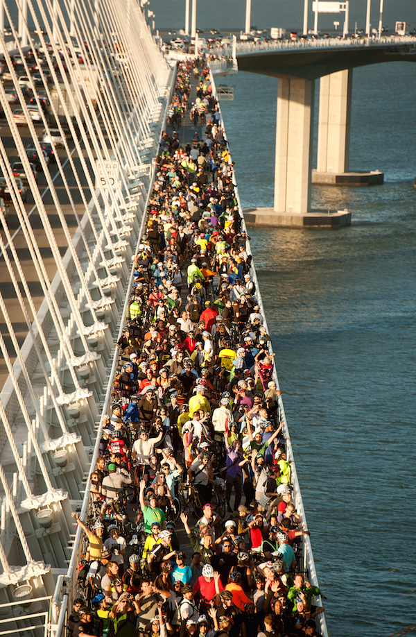 Bay Bridge opening. Protects such as this improve quality of life in the Bay Area. Photo: Noah Berger.