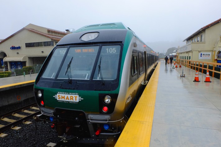 Rail returns to San Rafael for first time in a half century. Photo: SMART.
