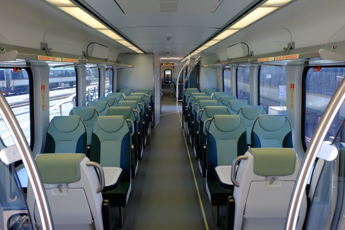 Interior of the new Diesel Multiple Unit sets. Photo: SMART rail