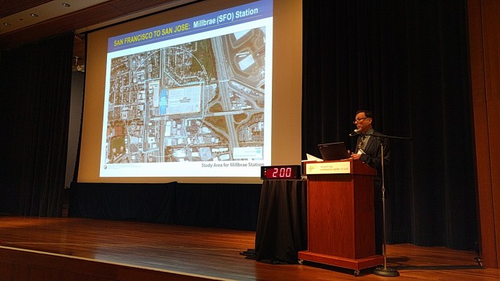 Bruce Fukuji talked about station-area planning. Photo: Streetblog