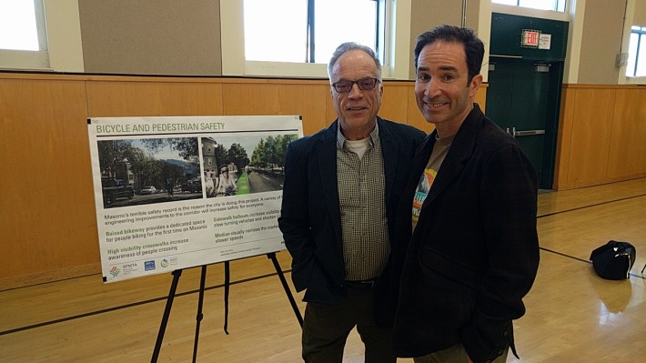 Michael Helquist and Dale Danley looking pleased to see Maconic improvements finally happening. Photo: Streetsblog