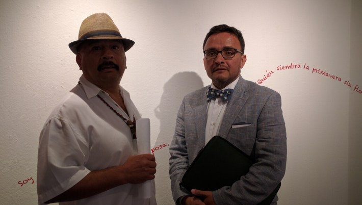 Roberto Hernandez and Supervisor David Campos at the Mission meeting. Photo: Streetsblog.