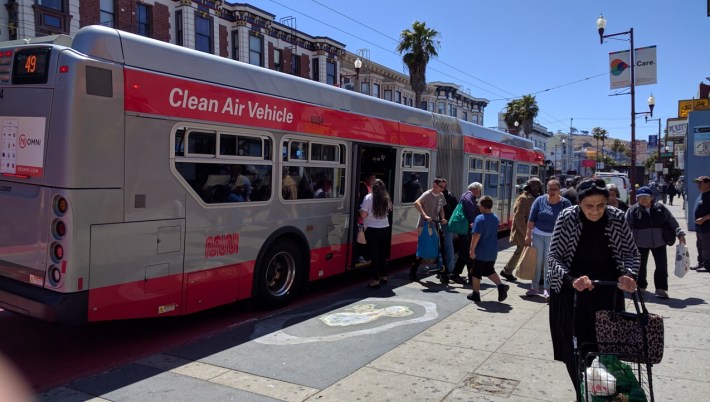 A few of the 65,000 people who take Muni to the Mission. Image: Streetsblog.