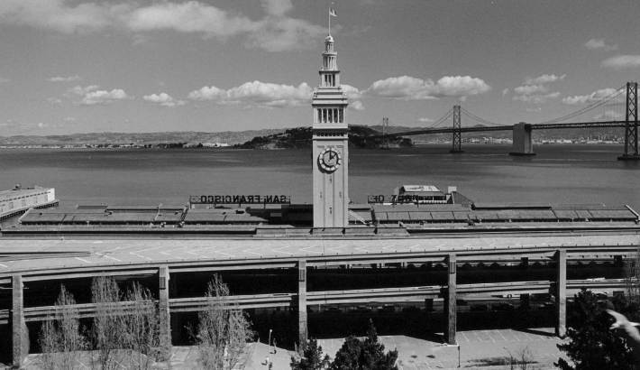 The Embarcadero Freeway, prior to its removal after the 1989 earthquake
