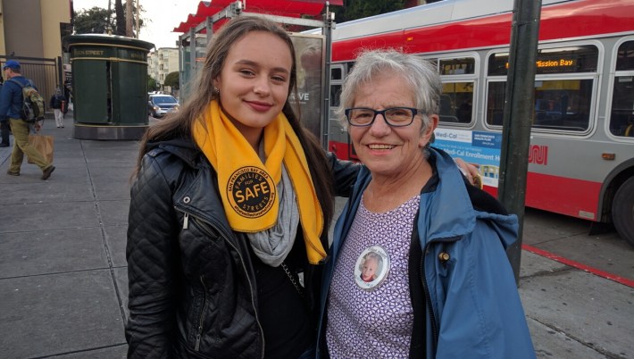 Cassie Alvitre lost her nephew to road violence. Seen here with her mother, Jenny. Photo: Streetsblog