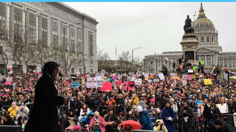 Civic Center has always been a place for demonstrations--but how to keep people in the space at other times? Photo: Office of Economic and Workforce Development