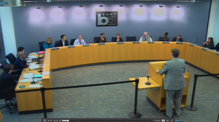 The BART Board spent nearly three hours talking about fares this morning. Image: BART-TV