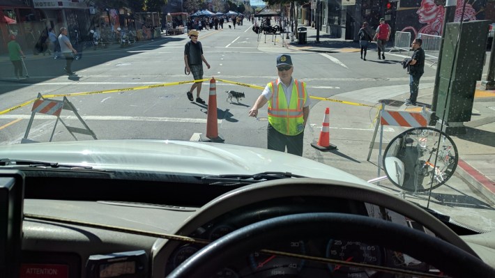 From the cab, the wheel chair is impossible to see. Photo: Streetsblog/Rudick