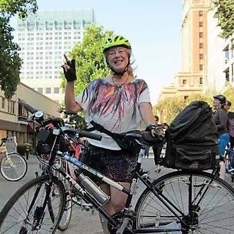 Mary Ann Blackwell during happier times, on a ride in Sacramento. Photo: From Facebook