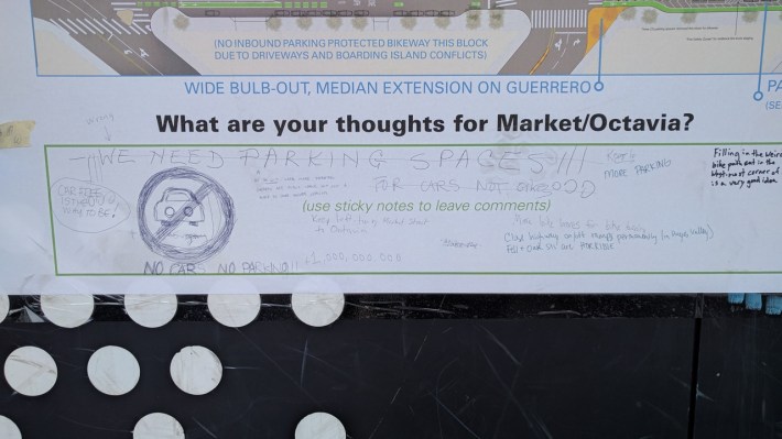 Parking? No parking? Opinions differed during SFMTA's open house.