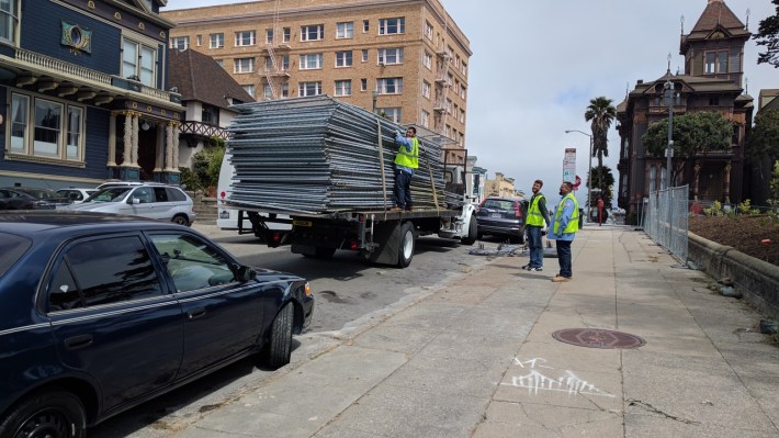 The last of that hated fence is getting taken away and should be all gone by the end of the day