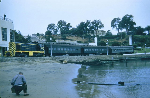 A troop train near Aquatic Park in 1946. Photo: SFBayRail
