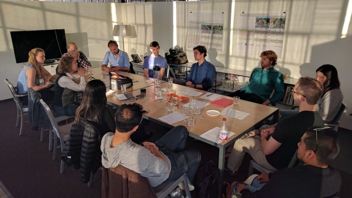 SFBC's SoMa committee strategizing how to get the city to make Folsom and Howard safer for all users. Photo: Streetsblog/Rudick