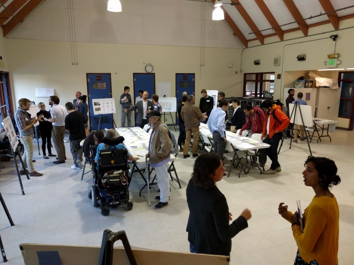 Last nights Folsom/Howard quick fix meeting at the Gene Friend Recreation Center. Photo: Streetsblog/Rudick