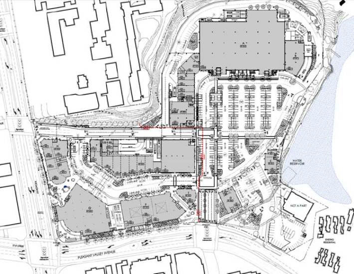 Shops at the Ridge site plan. Source: City of Oakland