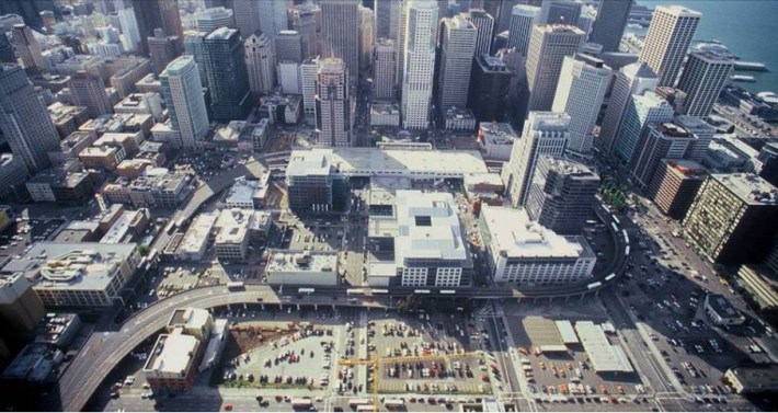 15 years ago, the area around Transbay was some 50 percent surface parking lots. Photo: SF Planning