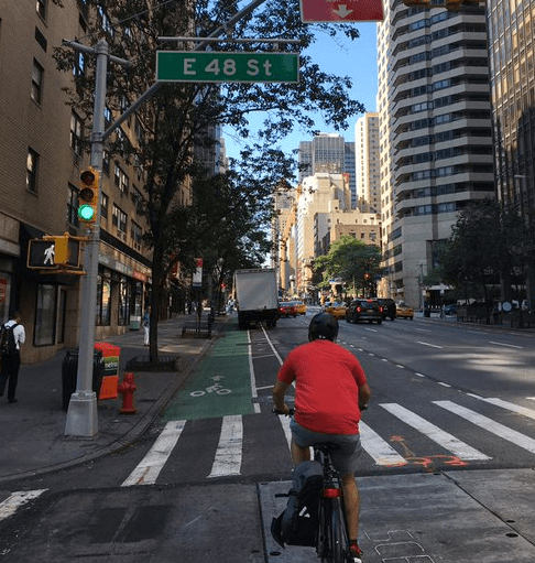 Although we're very happy to have Ryan Russo in Oakland, New York still has work to do too, as seen here with a frequently blocked 2nd Avenue bike lane. Photo: Macartney Morris