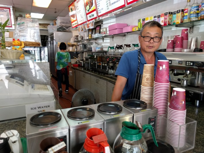 Steve Yam, owner of Latte Express and 10-year veteran of the neighborhood, reported business down 40 percent