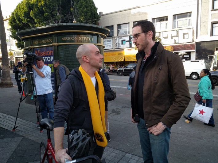 SFBC Director Brian Wiedenmeier and State Senator Scott Wiener participated in the walk