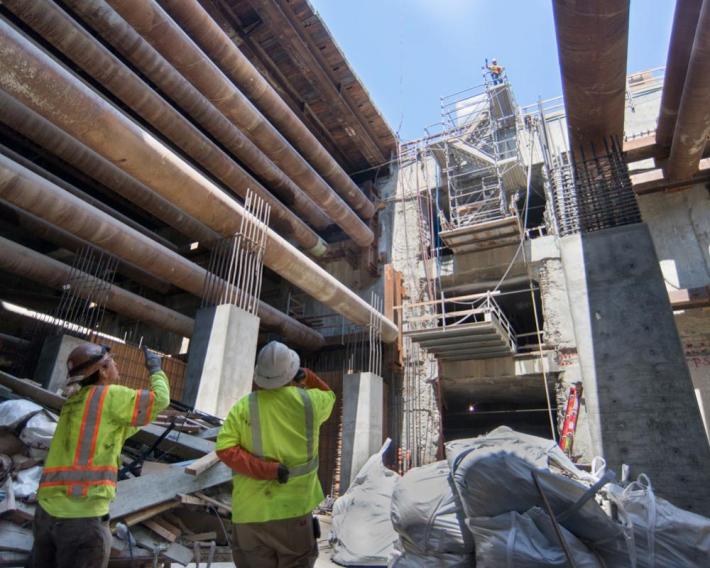 The Central Subway required huge excavations for a very short subway line. Photo: SFMTA