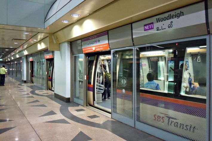 The Singapore Metro also has platform screen doors... and no drivers. Photo: Wikimedia Commons
