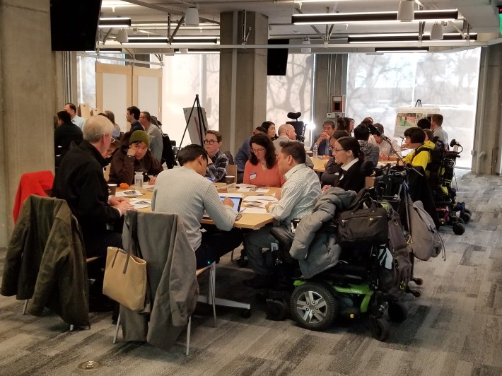 Tuesday's charette on bike lanes, seniors and the disabled. Photo: Walk SF