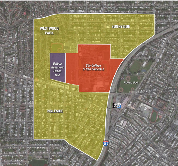 Map of the development and surrounding area. Image: SF Planning