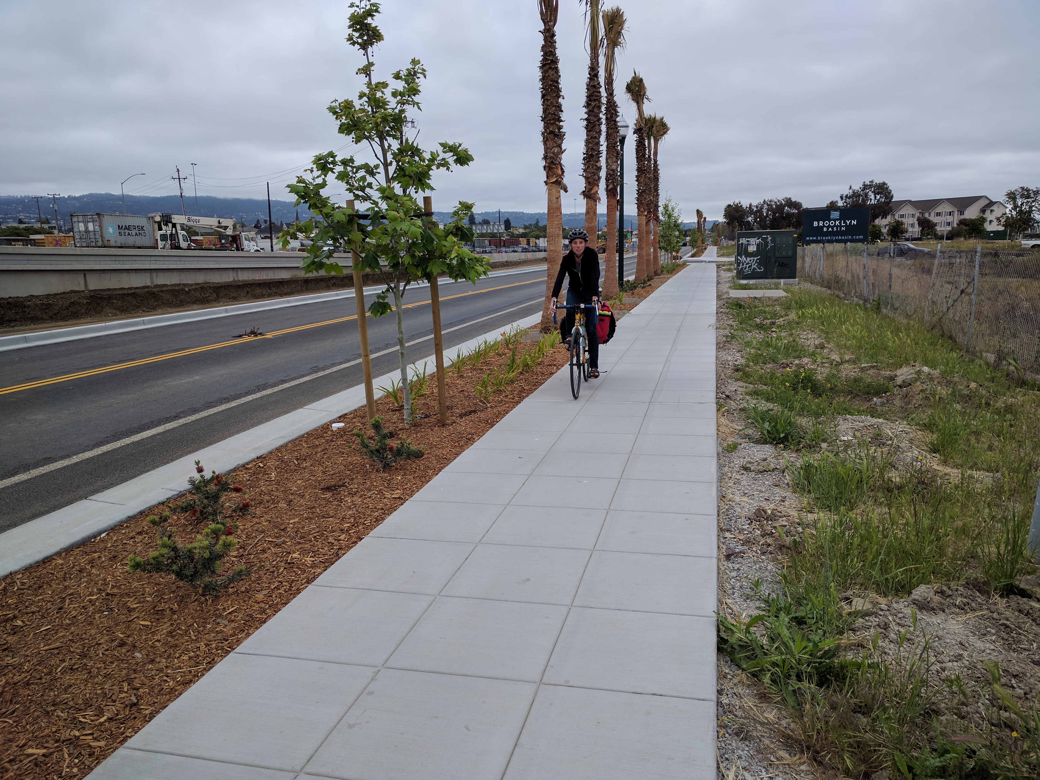 Bike East Bay's Susie Hufstader on the Embarcadero's accidental cycletrack.