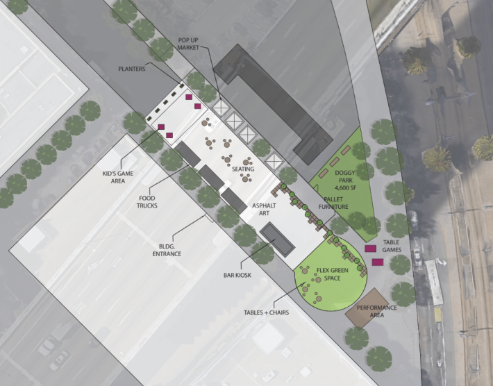 A rendering of what they'd wanted to do on this dead end/cul-de-sac street. Image: Street Plans