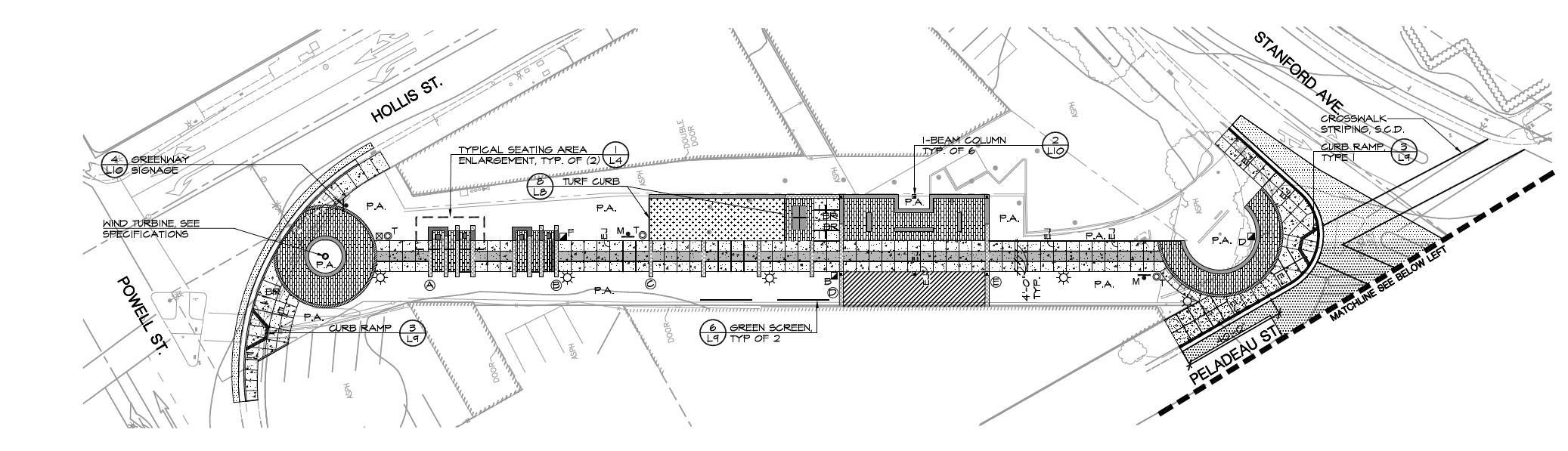 A blue print of the connector. City of Emeryville