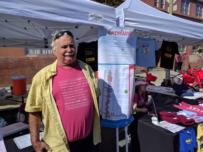 Bob Barnwell does outreach for local businesses for Sunday Streets