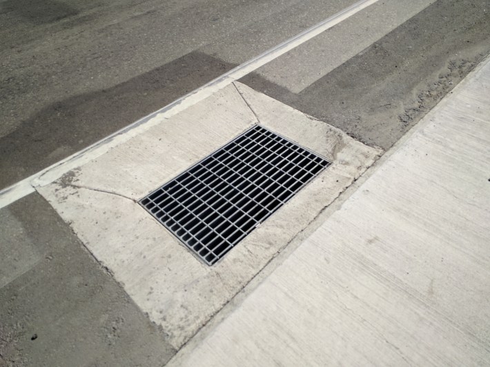 Bike lane? No, this is a gutter pan. But it was the best advocates could get on 29th Avenue in Oakland