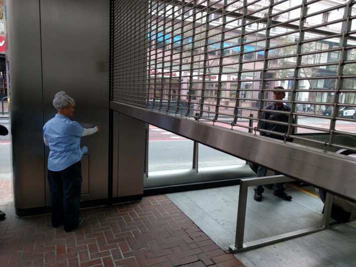 Diane Malabuyo demonstrating the gate