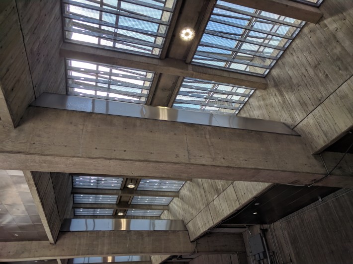 New glass skylights let in more light while protecting the station from the elements