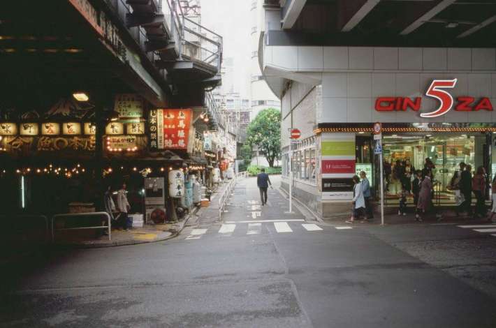 Stores under a railway viaduct in Tokyo. Photo: SPUR