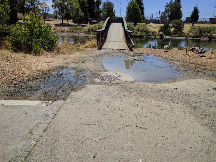 Another flooded part of the path. Photo: Streetsblog/Rudick