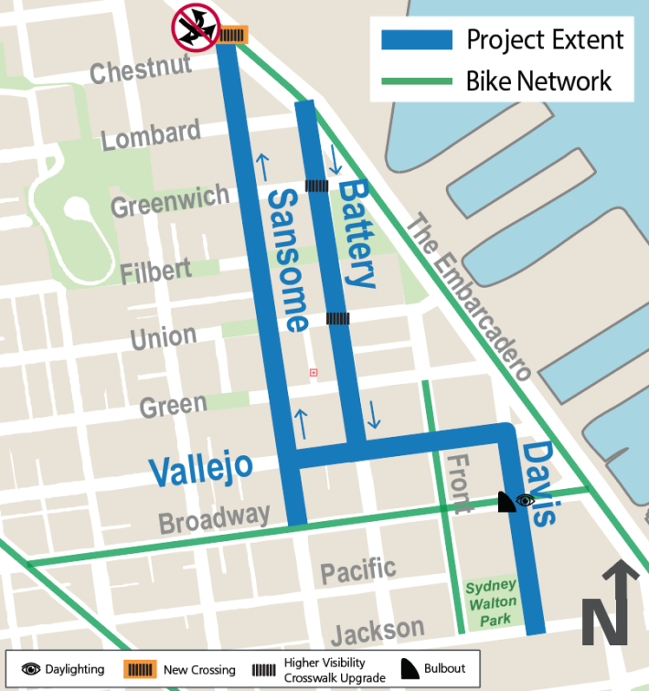 A map of the project area. Image: SFMTA