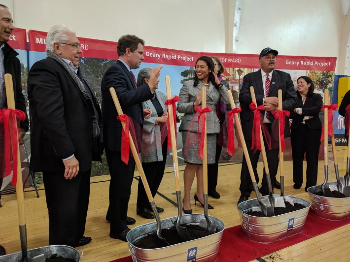 Art Torres, SFMTA Chair Malcolm Heinicke, Karen Kai, the Mayor, a