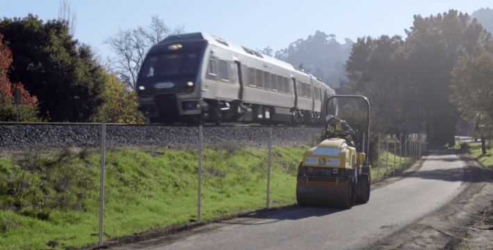 The SMART train comes within walking distance of the start of the bridge. Photo: MCBC