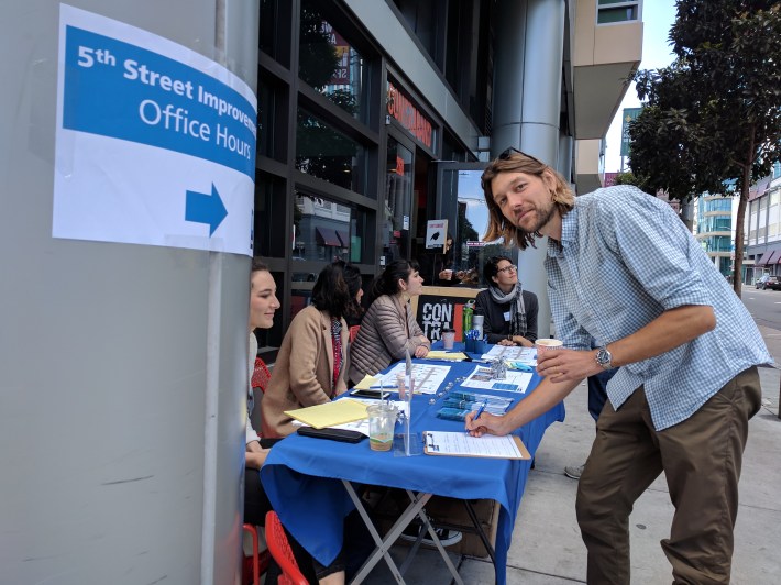 Tom Myers was critical of intersection treatments. Photo: Streetsblog/Rudick