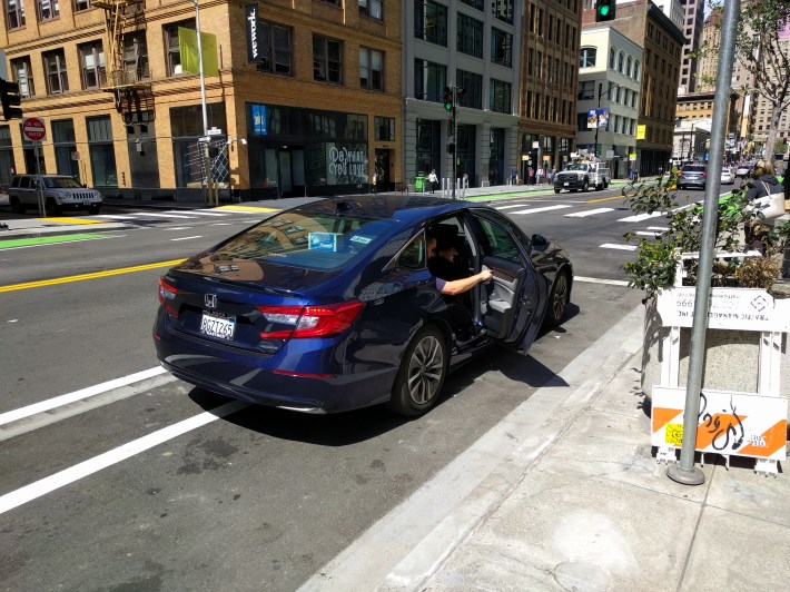 Back in April, the 2nd Street Bike lane continued to be used as a loading zone