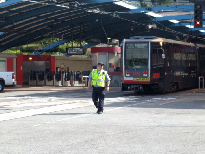 Enforcement officers were present, but did zip to enforce the new turning restrictions (and indeed often seemed to encourage the turns)